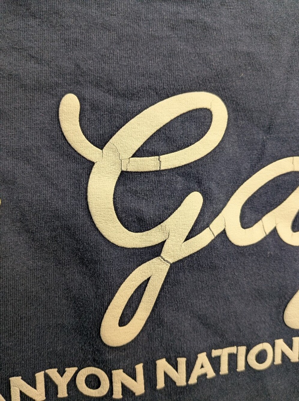 Vintage 90s Star Gazer Grand Canyon National Park Dark Sky Navy Long Sleeve T, M - Picture 12 of 12
